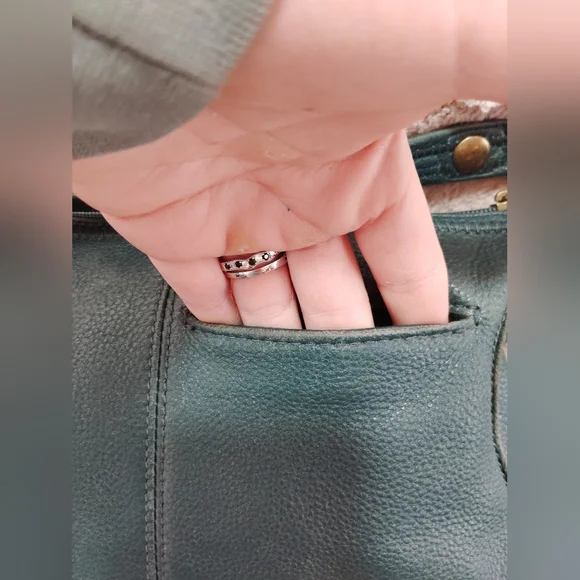 The Sak, Chic, Teal Leather Shoulder Bag - Picture 7 of 9